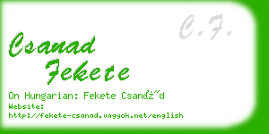 csanad fekete business card